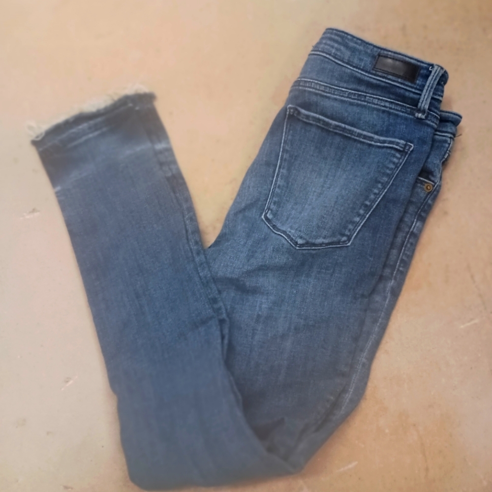 ABERCROMBIE & FITCH SIMONE HIGH RISE SUPER SKINNY JEANS 28 6 DISTRESSED LADIES $
